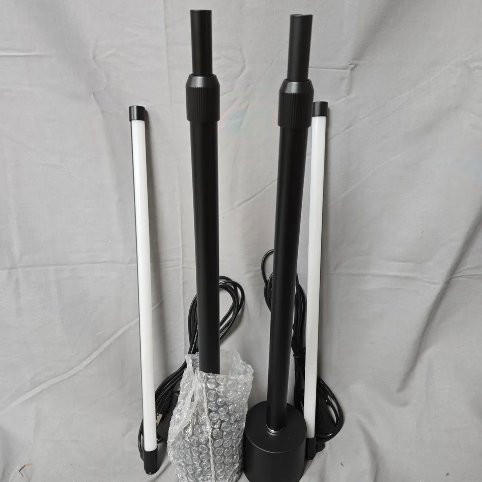 PAIR OF BLACK DECORATIVE LAMPS (180T-RGB)