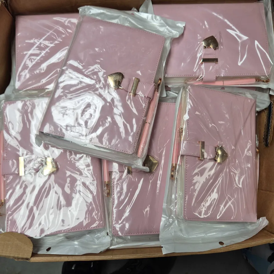 APPROXIMATELY 20 ASSORTED A5 HEART LOCK JOURNALS - COLLECTION ONLY