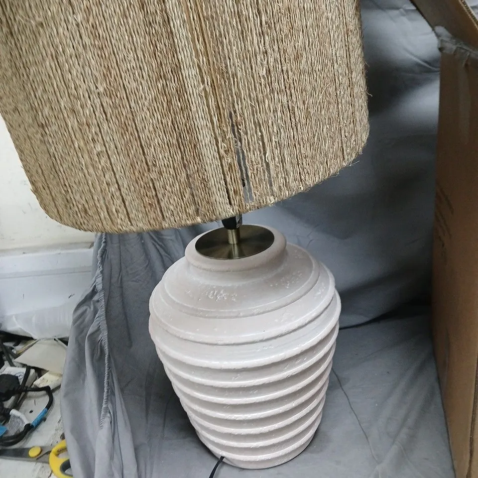 PINK LAMPBASE AND LAMPSHADE 