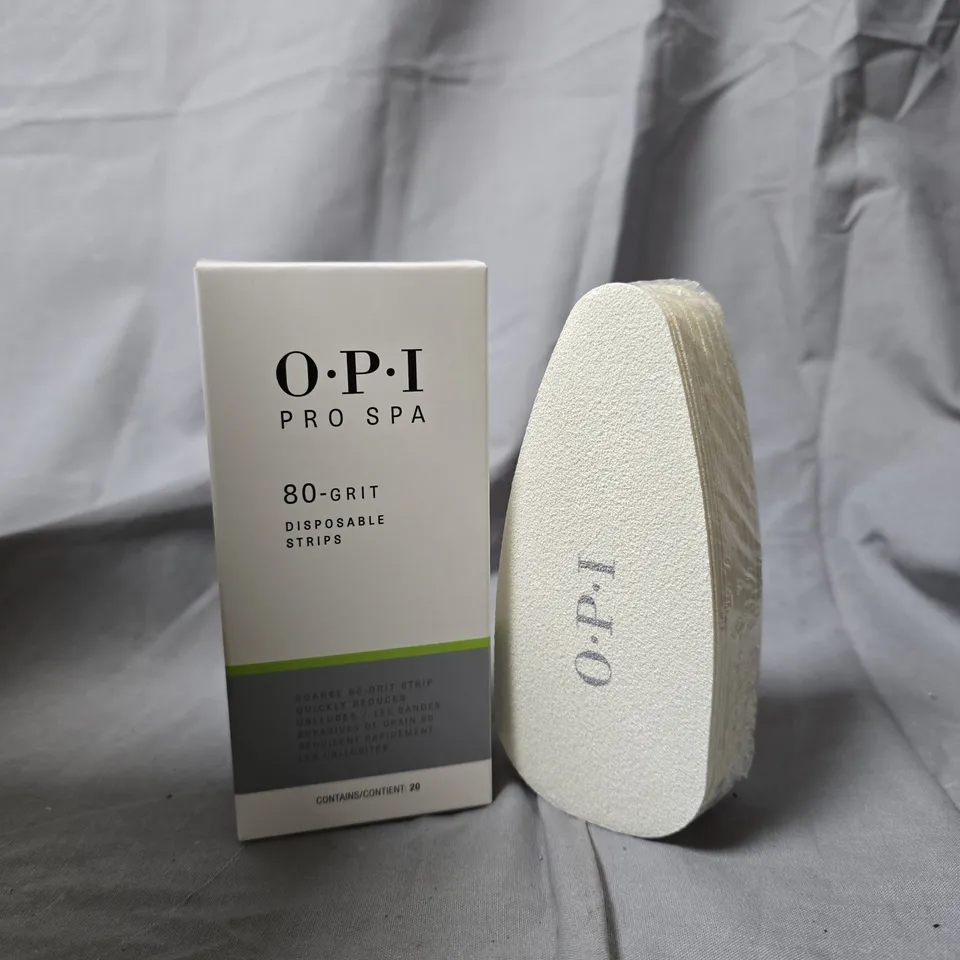 10 BOXED OPI PRO SPA 80-GRIT DISPOSABLE STRIPS BOX SETS (20 STRIPS IN EACH BOX) 