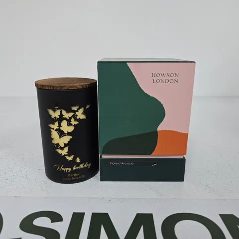 HOWSON LONDON SCENTED CANDLE WITH FIORE D'ARANCIO – PERSONALISED