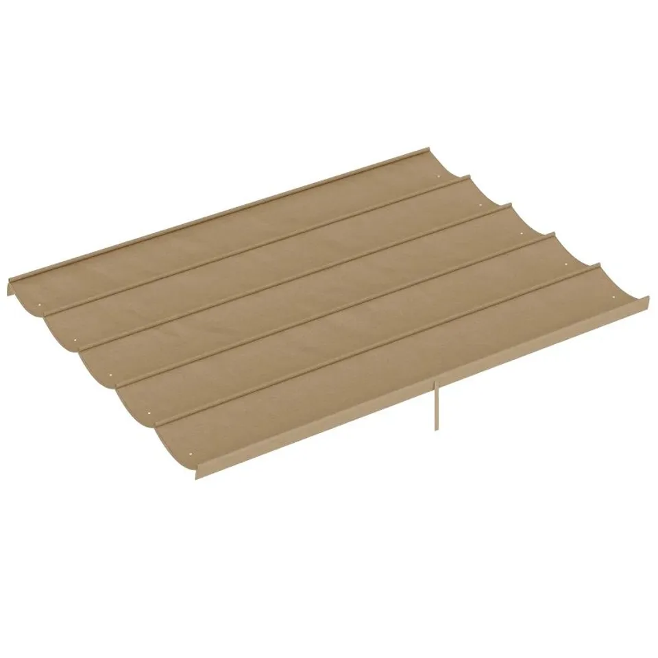 BOXED OUTSUNNY RETRACTABLE PERGOLA COVER, 3.5 X 2.6 M REPLACEMENT CANOPY FABRIC FOR 4 X 3 M FRAME, ROOF TOP ONLY, TAN