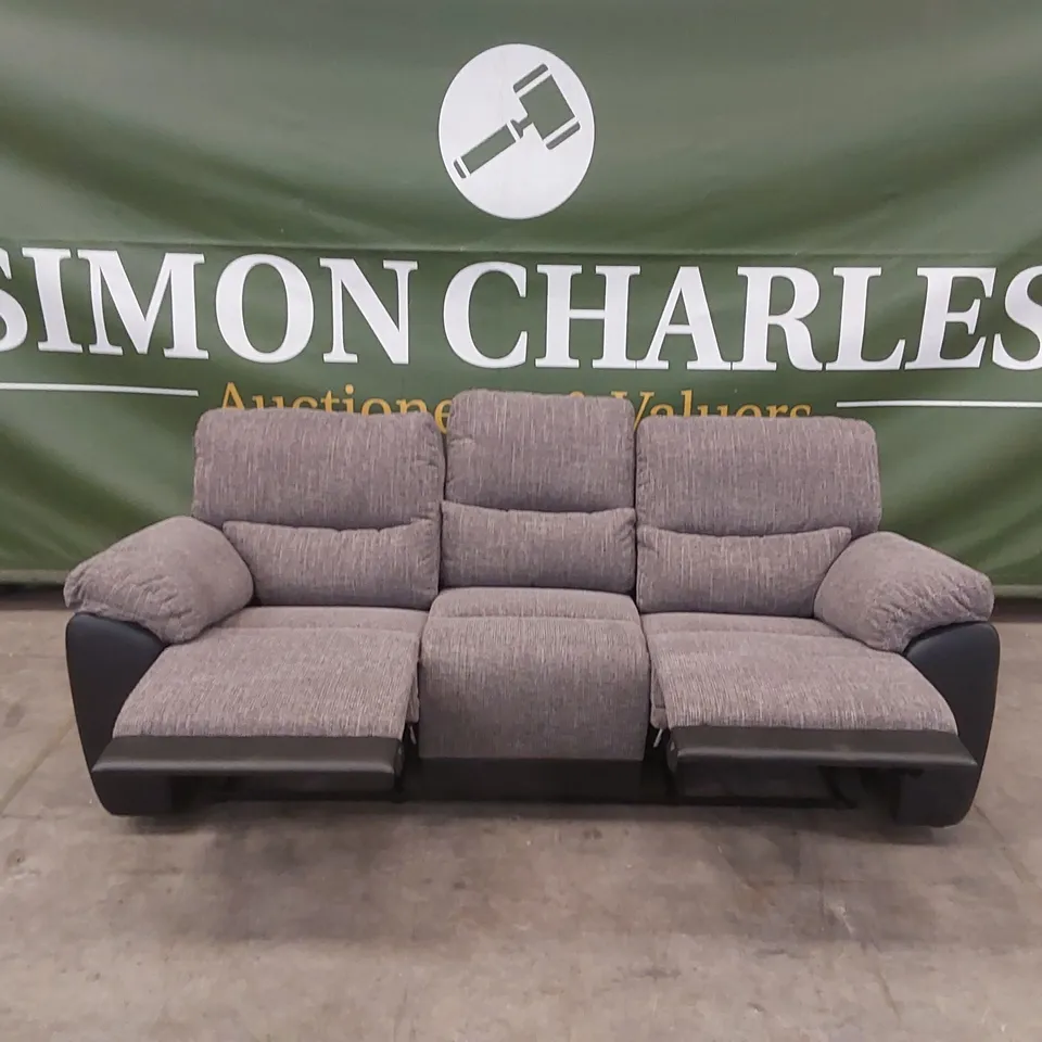 SANTORI 3 SEATER HIGH BACK MANUAL RECLINER SOFA RRP £849