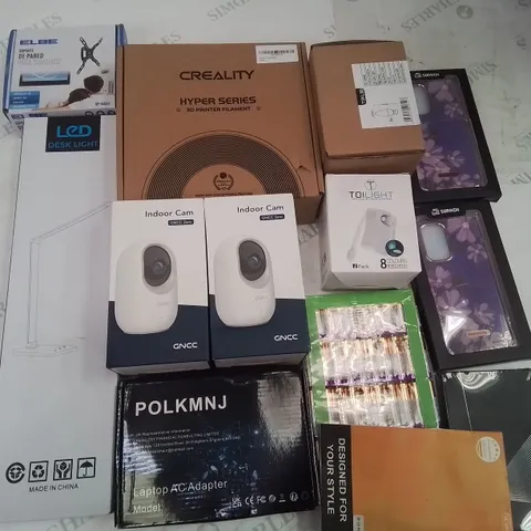 BOX CONTAINING LARGE AMOUNT OF MIXED BOXED ELECTRONIC ITEMS PHONE ACCESSORIES ETC.