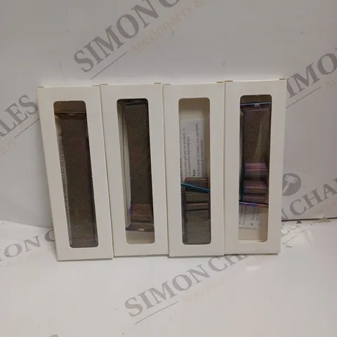 4 X BOXED FALIOGO REPLACEMENT STAINLESS STEEL SPORTS WATCH STRAPS IN MULTI COLOUR