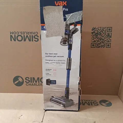 BOXED VAX HOME PRO PET CORDLESS VACUUM CLSV-HPKP