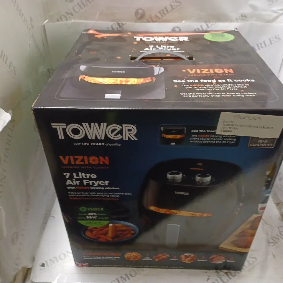 BOXED TOWER T17071 VORTEX VISION 7L AIR FRYER