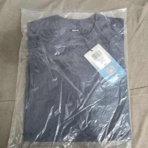 BAGGED ROHAN MERINO CREW IN VESPER BLUE - SMALL