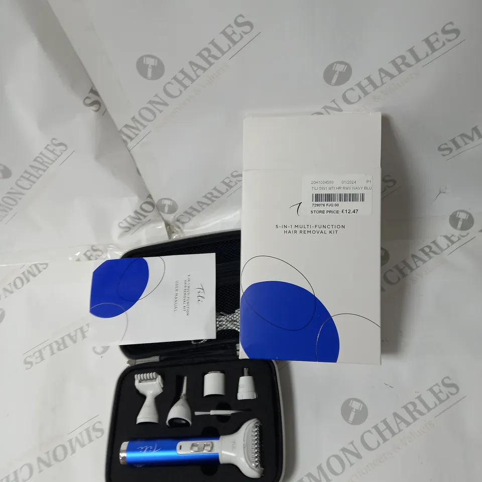TILI 5-IN-1 MULTI-FUNCTION HAIR REMOVAL KIT - NAVY BLUE 