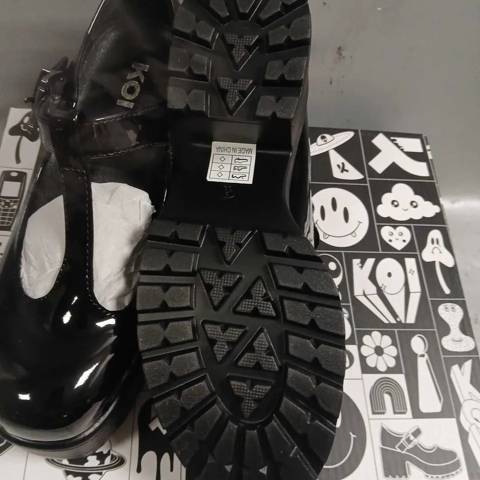 BOXED KOI SAI BLACK MARY JANE SHOES 'PATENT EDITION' SIZE 3