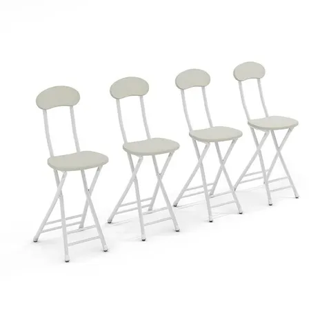 BOXED PAIR MINOTT FOLDING STACKING SIDE CHAIRS (SET OF 2 IN 1 BOX)