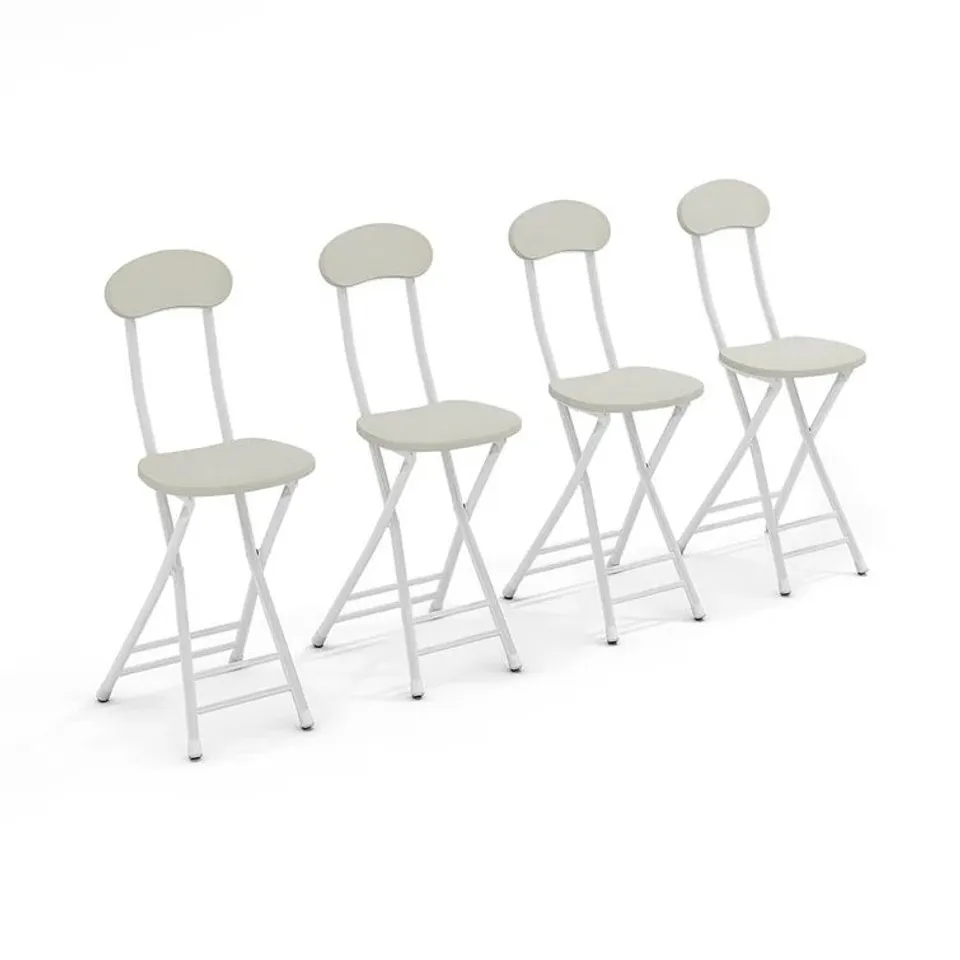 BOXED PAIR MINOTT FOLDING STACKING SIDE CHAIRS (SET OF 2 IN 1 BOX)
