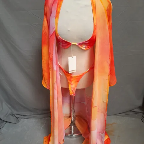 MARTHA LOA BEACH SET IN ORANGE MULTI SIZE S/L