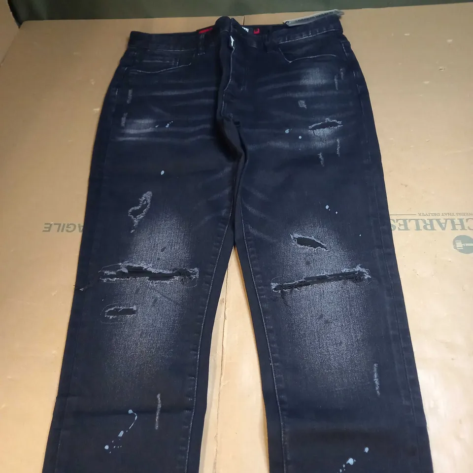 LORENZO VERATTI WASHED BLACK JEANS SIZE 32