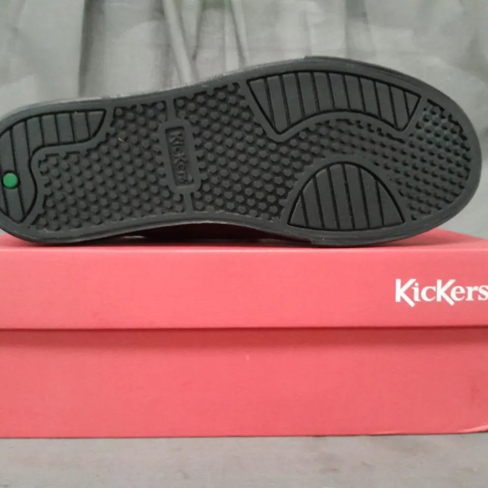 BOXED PAIR OF KICKERS SHOES IN BLACK EU SIZE 38