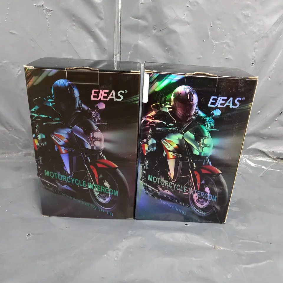 SET OF 2 EJEAS MOTORCYCLE INTERPHONE HELMET INTERPHONE 