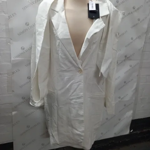 4TH RECKLEES WHITE BLAZER DRESS - UK 24