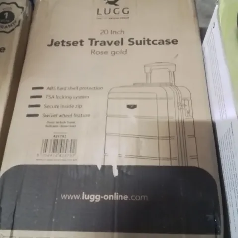 BOXED LUGG 20INCH JETSET TRAVEL SUITCASE ROSE GOLD 