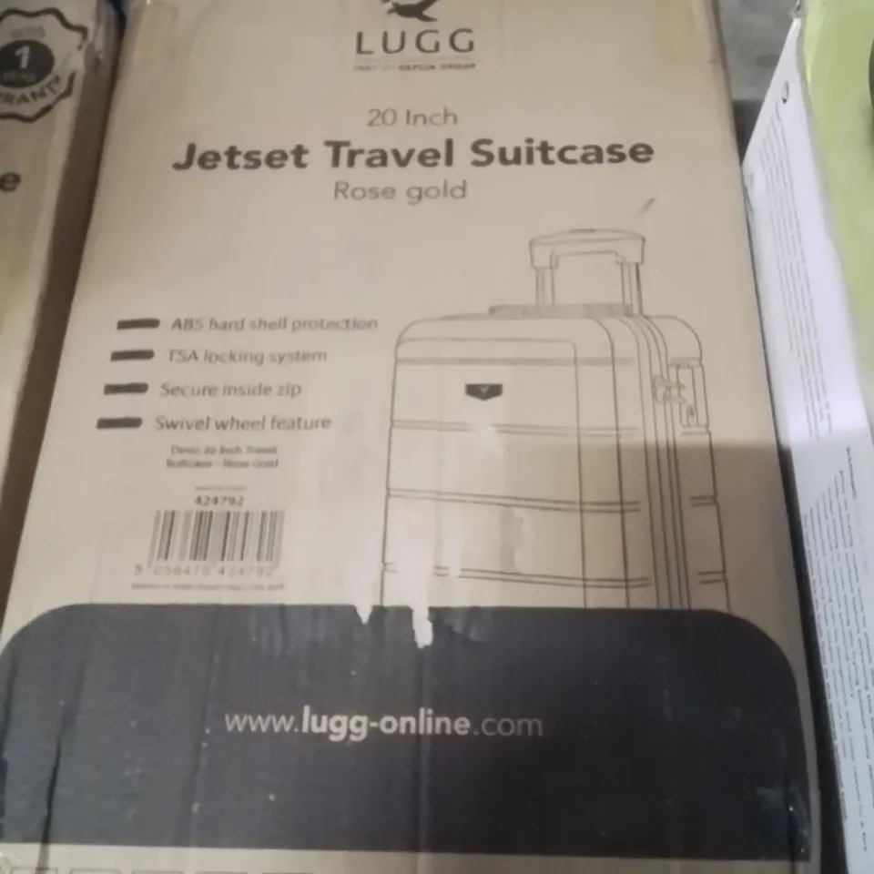 BOXED LUGG 20INCH JETSET TRAVEL SUITCASE ROSE GOLD 