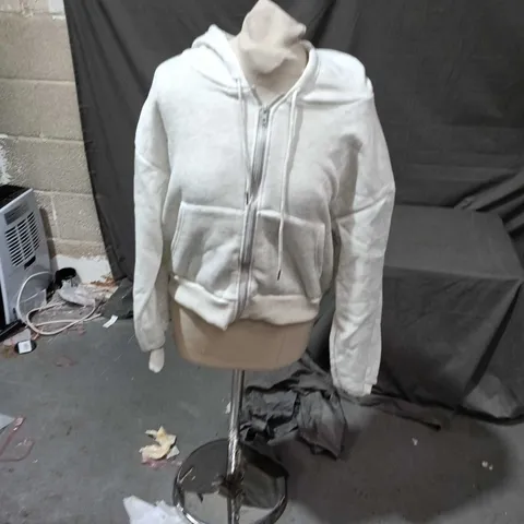 GREY ZIP-UP HOODIE (ADULT) – UNBRANDED SIZE S