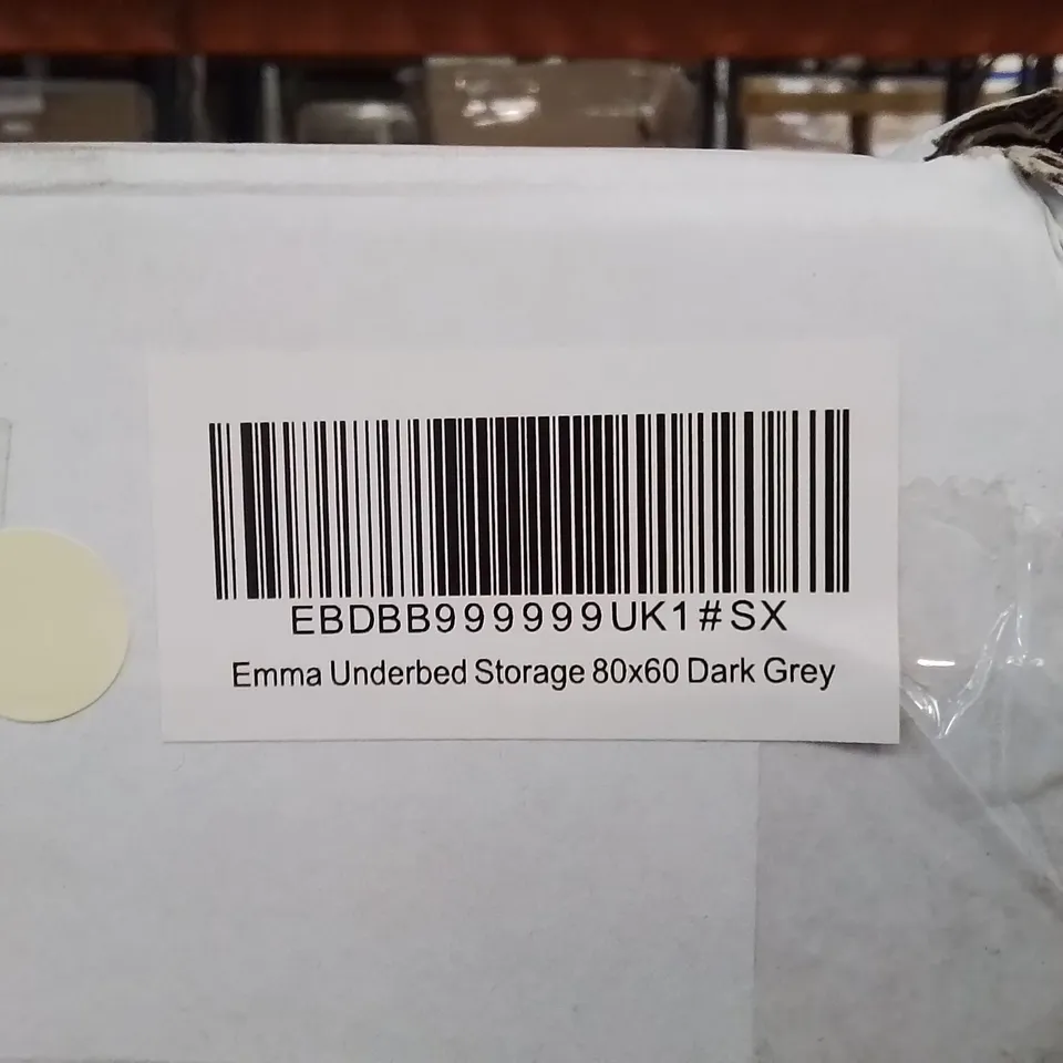 BRAND NEW EMMA UNDERBED STORAGE 80×60 -DARK GREY- SET OF 2 