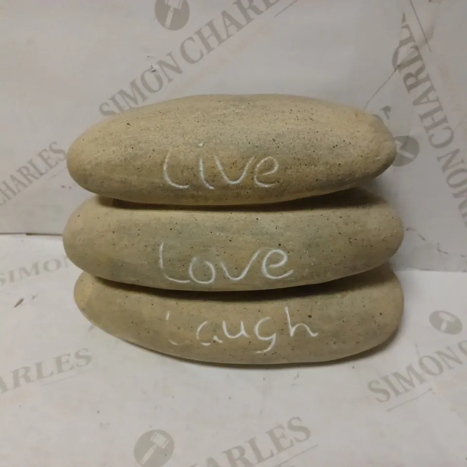 LIVE, LAUGH, LOVE GARDEN ORNAMENT RRP £19.99