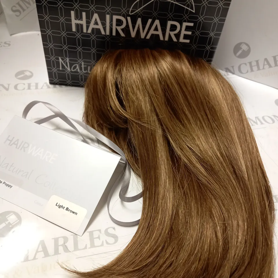 HAIRWARE NATURAL COLLECTION PETITE POPPY LIGHT BROWN FRINGE 12" WIG 