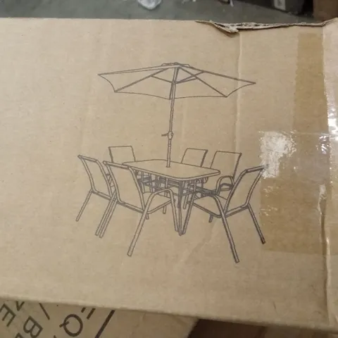 BOXED PROVINCE SET OF 6 OUTDOOR GARDEN DINING CHAIRS - GREY // CHAIRS ONLY (1 BOX)