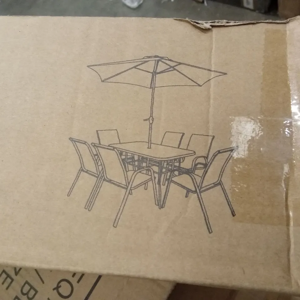 BOXED PROVINCE SET OF 6 OUTDOOR GARDEN DINING CHAIRS - GREY // CHAIRS ONLY (1 BOX)