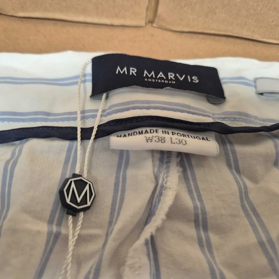 MR MARVIS THE LAZIES STRIPED LOUNGE TROUSERS – HANDMADE IN PORTUGAL, W38 L36