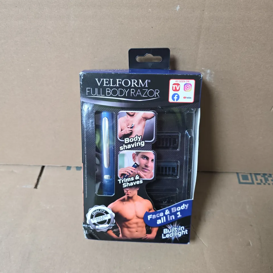 VELFORM FULL BODY RAZOR – FACE & BODY ALL-IN-1 WITH BUILT-IN LED LIGHT