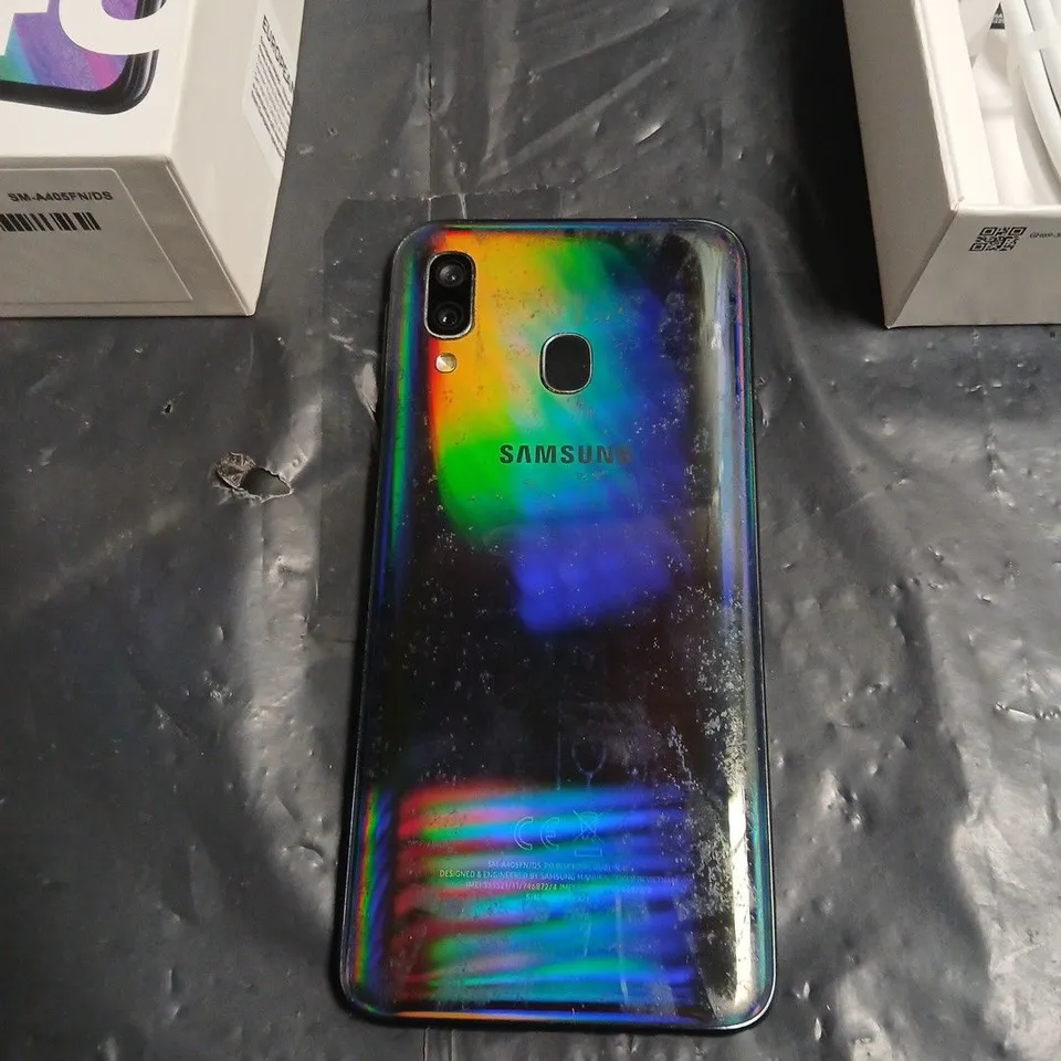 SAMSUNG GALAXY A40 SMARTPHONE – BLACK PRISM, 64GB – BOXED