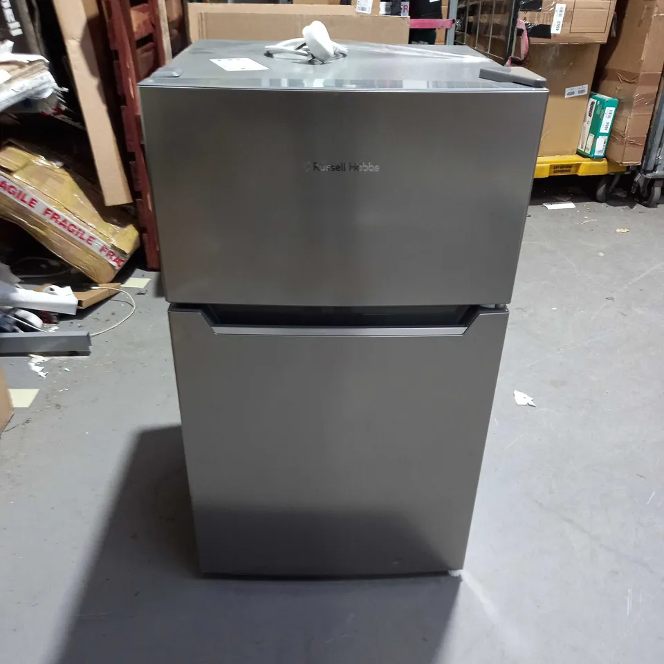 RUSSELL HOBBS RHUCFF50SS STAINLESS STEEL EFFECT UNDER COUNTER FREESTANDING FRIDGE FREEZER