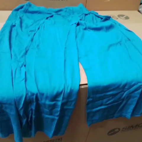 BOXED BRAND NEW APPROXIMATELY 10 JD WILLIAMS WIDE WRAP TROUSERS TURQUOISE SIZE 22