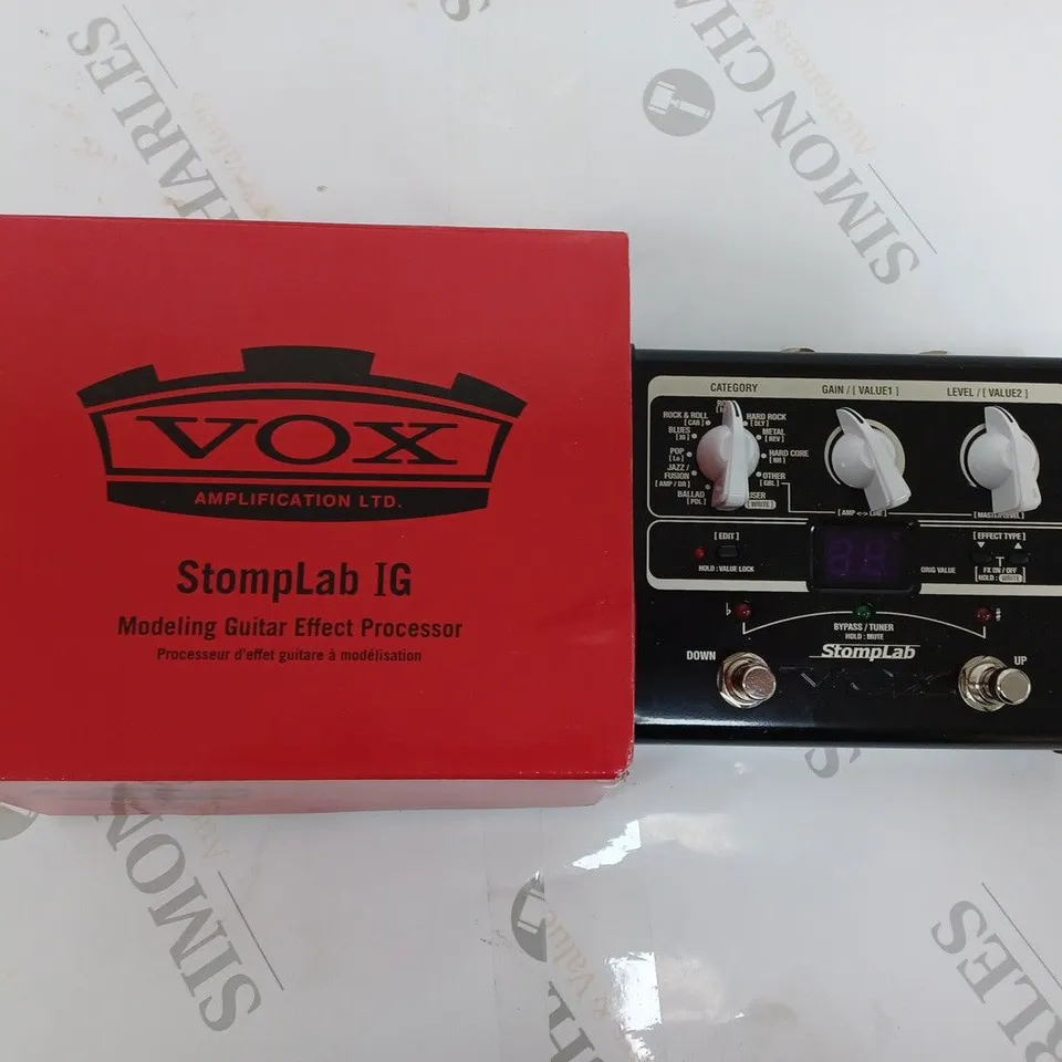 BOXED VOX AMPLIFICATION STOMPLAB IG MODELING GUITAR EFFECT PROCESSOR