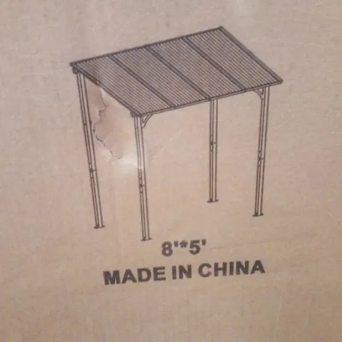 BOXED 8"× 5" ATTACHED PERGOLA - WHITE