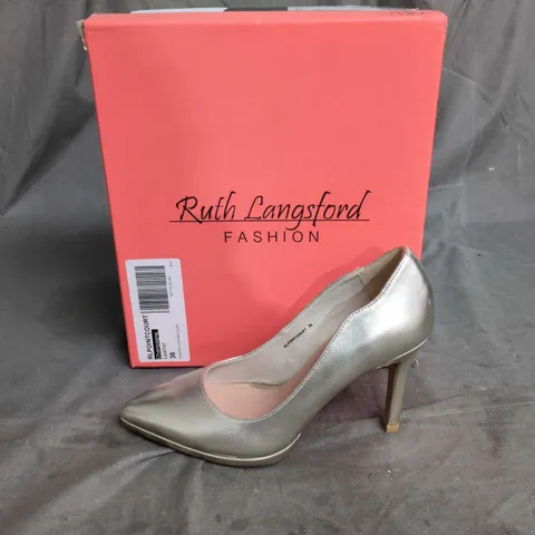RUTH LANGFORD FASHION WOMEN'S METALLIC SILVER PUMPS – UK 3 (EU 36)