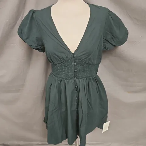 NOBODY'S CHILD ABIGAIL MINI DRESS IN GREEN SIZE 12