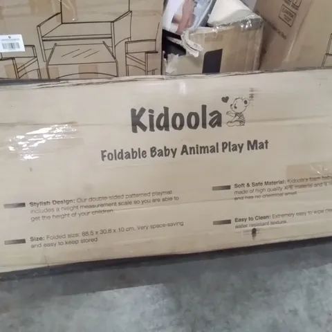 BOXED KIDOOLA FOLDABLE BABY ANIMAL PLAY MAT 