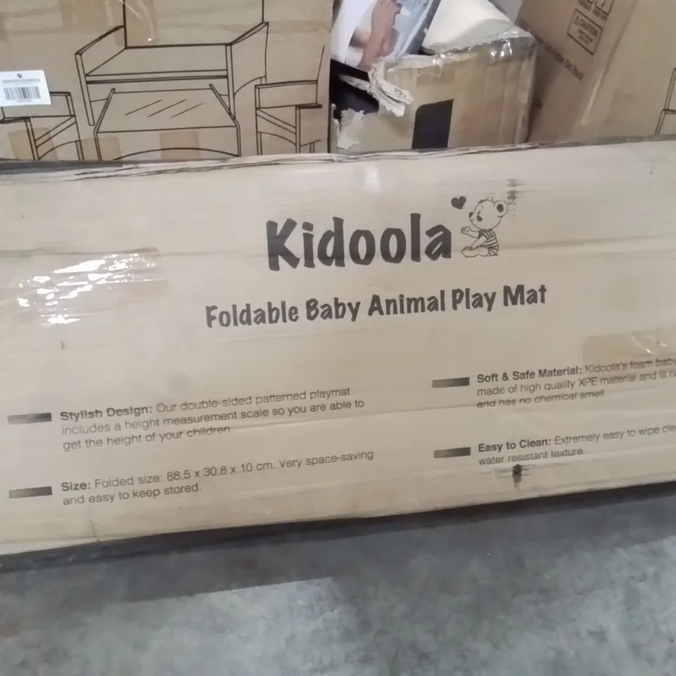 BOXED KIDOOLA FOLDABLE BABY ANIMAL PLAY MAT 