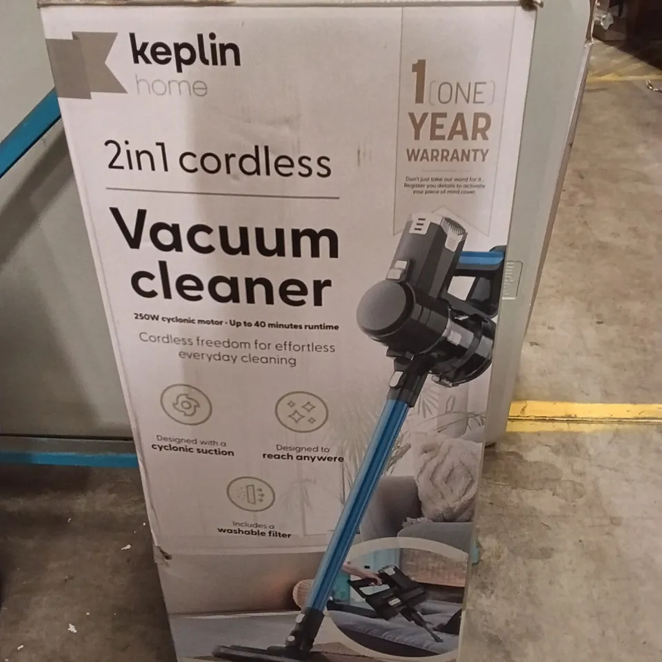 BOXED KEPLIN HOME 2 IN 1 CORDLESS  VACUUM CLEANER
