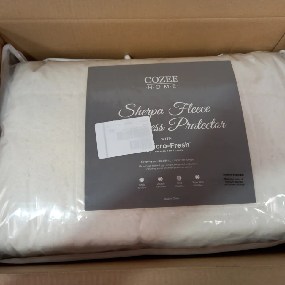 COSY HOME DHERPA FLEECE MATTRESS PROTECTOR - KING