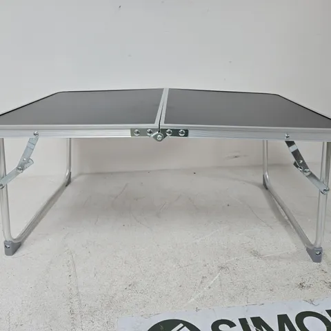 PORTABLE ALUMINIUM FOLDING TABLE WITH BLACK TOP