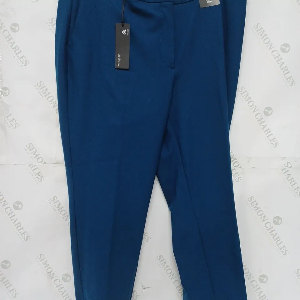 AUTOGRAPH HIGH RISE SLIM PANTS IN NAVY - SIZE 18