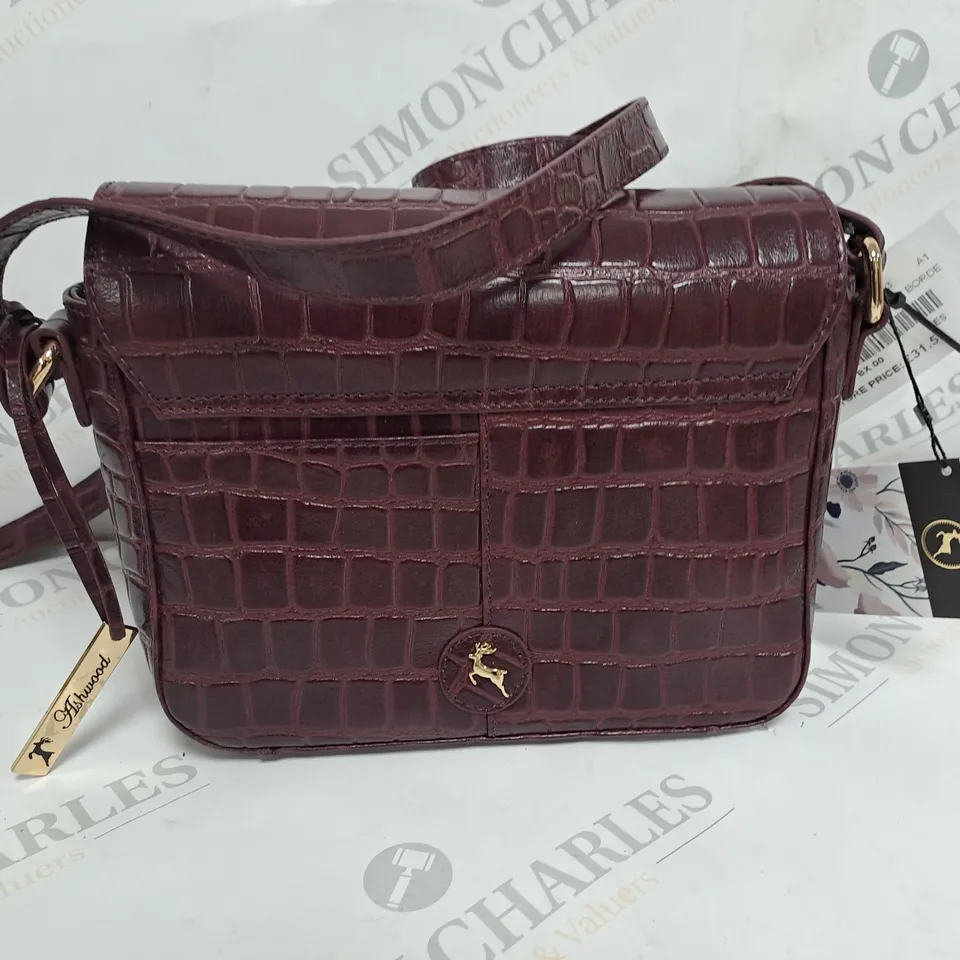 ASHWOOD EDEL LUXURY GENUINE LEATHER SATCHEL C-50 - PURPLE 