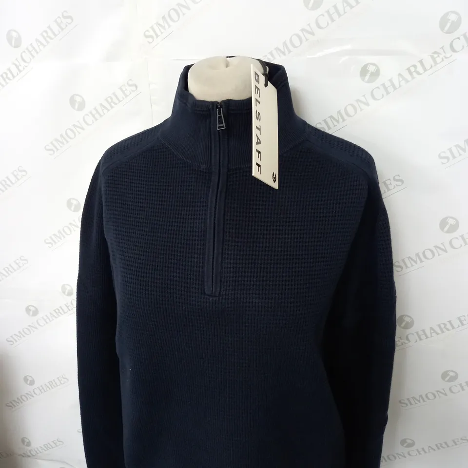 BELSTAFF COLE 1/4 ZIP JUMPER SIZE M