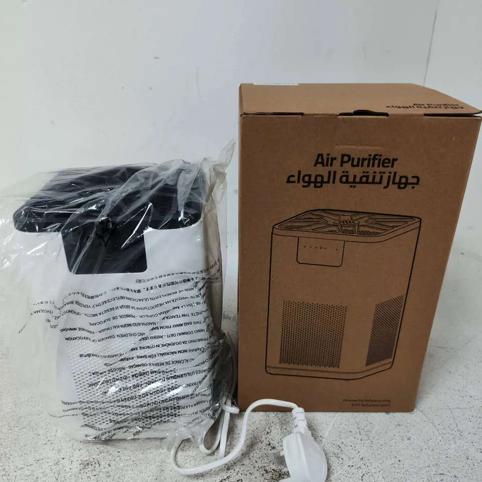 BOXED AIR PURIFIER IN WHITE  