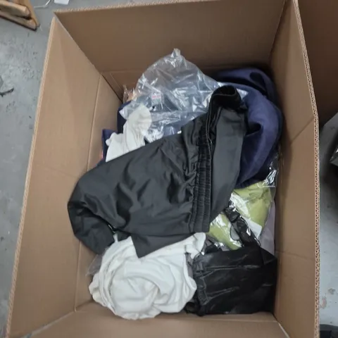 BOX OF APPROXIMATELY 24 ASSORTED CLOTHING TO INCLUDE: PULL AND BEAR SHORTS