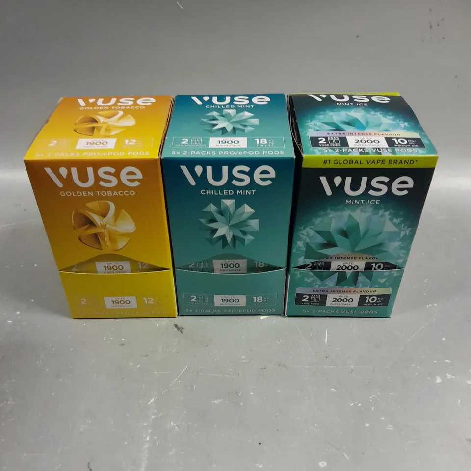 3 X VUSE REPLACEMENT PODS IN VARIOUS FLAVOURS 