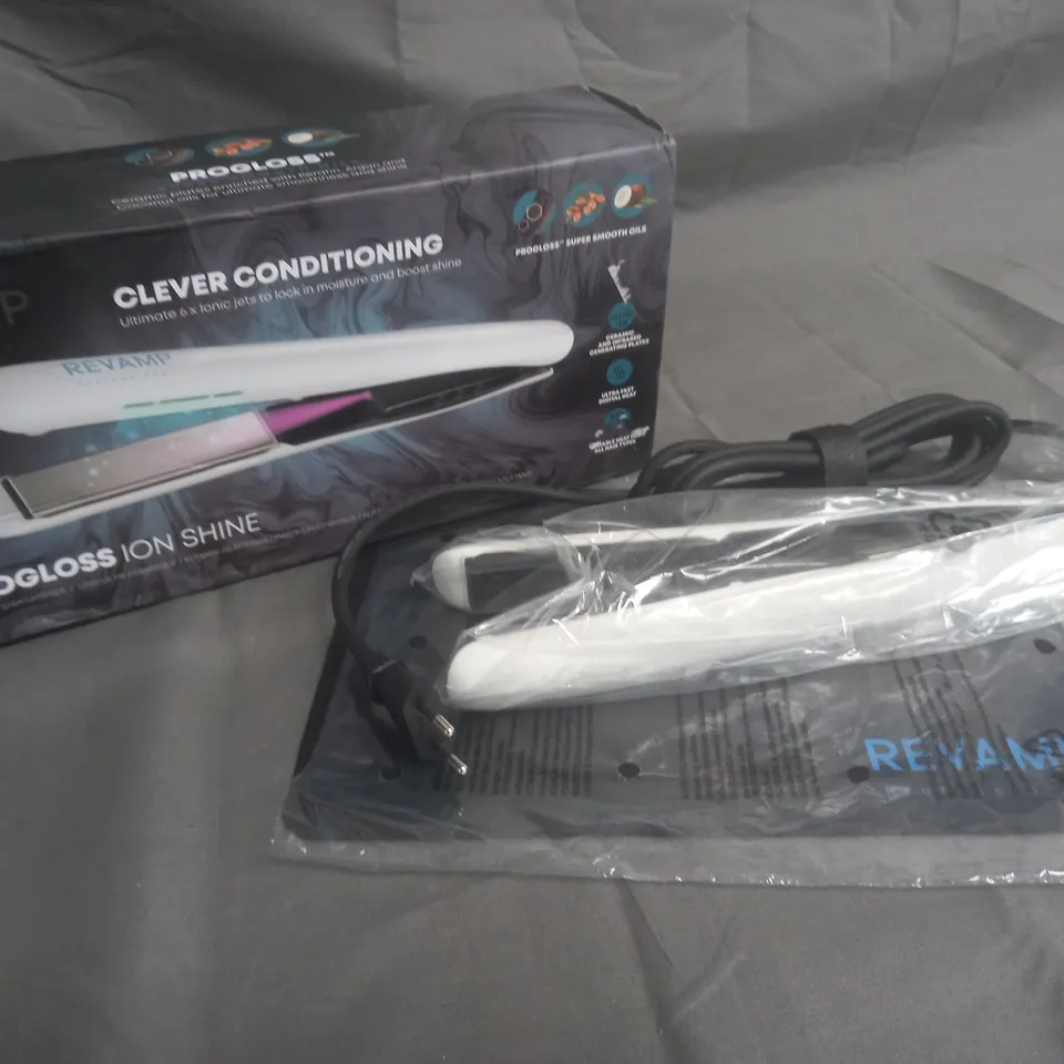 BOXED REVAMP PROGLOSS ION SHINE CERAMIC STRAIGHTENER 